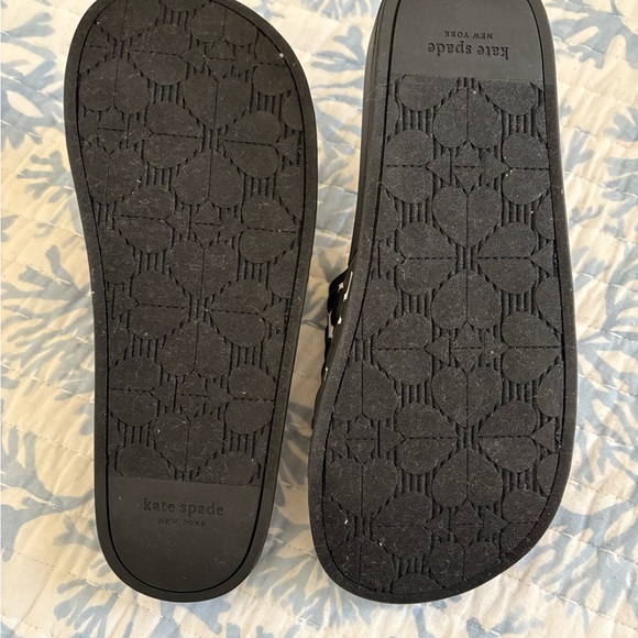 Kate Spade Black and White Slide Sandals Size 7 - Picture 3 of 3